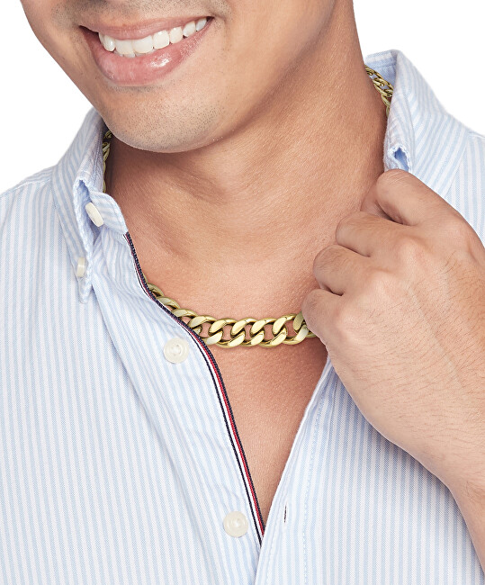 Tommy Hilfiger Masivní pozlacený náhrdelník pro muže Wild 2790636