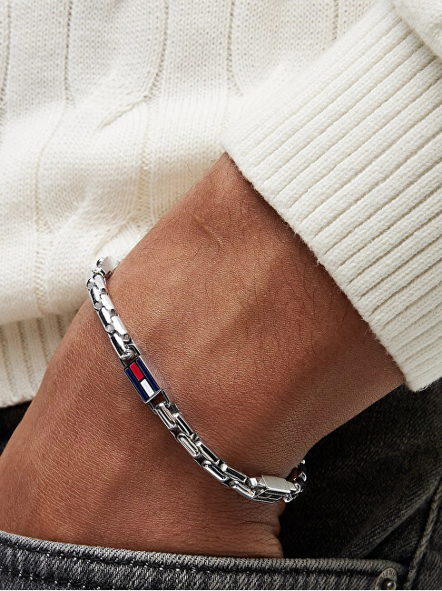 Tommy Hilfiger Moderní ocelový náramek 3D Flag Metal 2790674