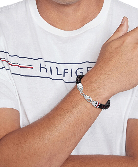 Tommy Hilfiger Módní kožený náramek pro muže Tyson 2790632