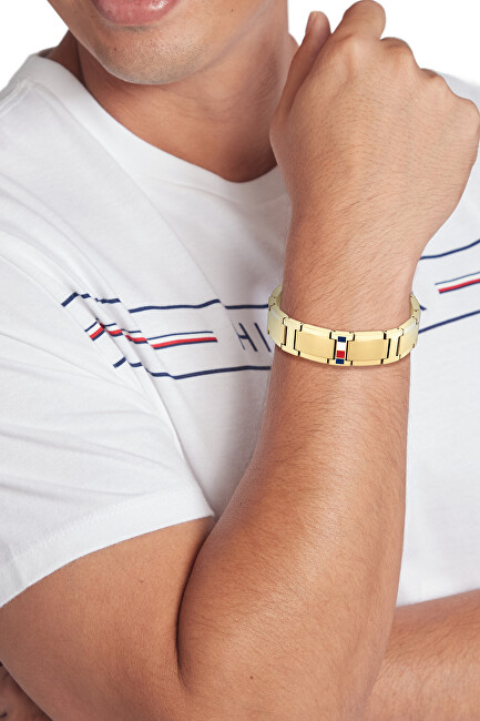 Tommy Hilfiger Pozlacený módní náramek z oceli Jameson 2790658