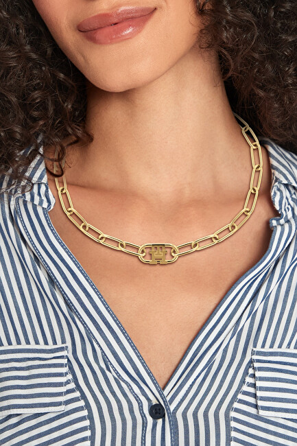 Tommy Hilfiger Módní pozlacený náhrdelník Monogram 2780721