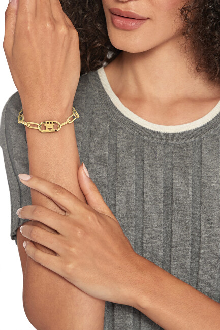 Tommy Hilfiger Módní pozlacený náramek Monogram 2780722