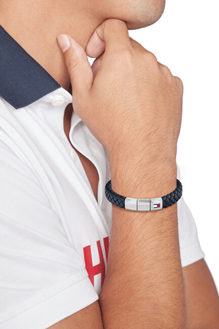 Tommy Hilfiger Hnědý kožený náramek s pozlaceným zapínáním 2790671