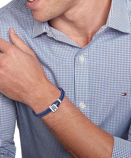 Tommy Hilfiger Slušivý kožený náramek Monogram 2790530