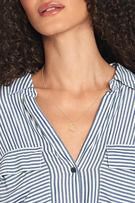 Tommy Hilfiger Slušivý pozlacený náhrdelník se srdíčkem Minimal Hearts 2780757