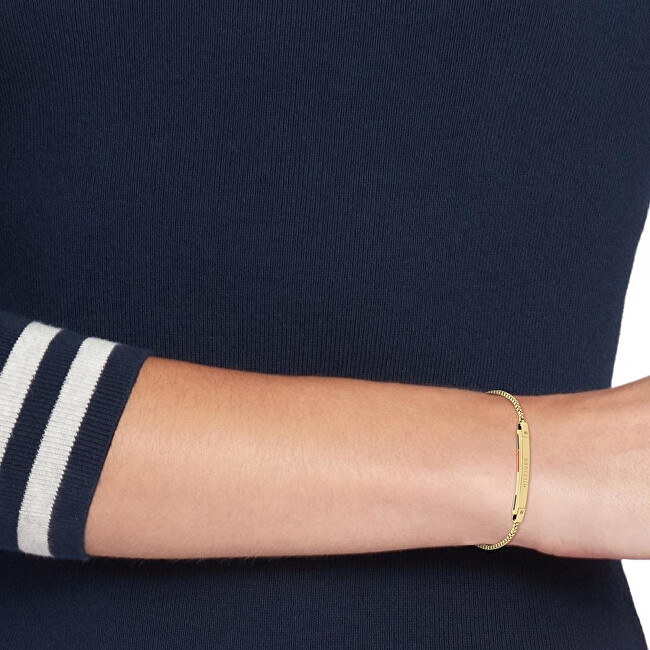 Tommy Hilfiger Slušivý pozlacený náramek Linear 2780953