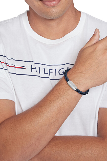 Tommy Hilfiger Stylový modrý kožený náramek 2790480