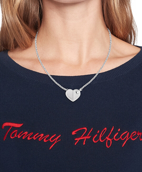 Tommy Hilfiger Půvabný ocelový náhrdelník Bold Hearts 2780926