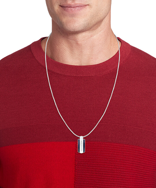 Tommy Hilfiger Stylový pánský náhrdelník z oceli Dog Tag 2790599