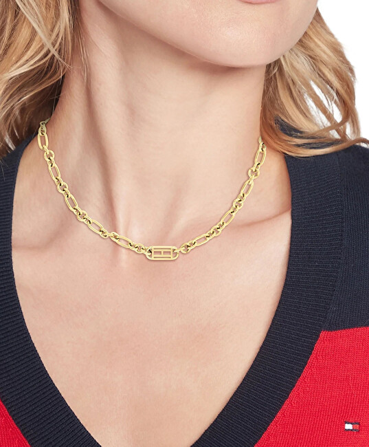Tommy Hilfiger Nadčasový pozlacený náhrdelník New Mellie 2780973