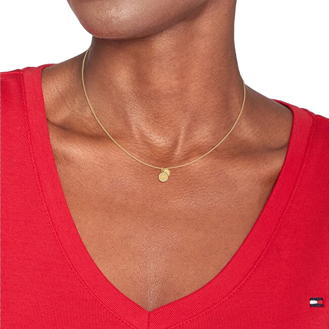 Tommy Hilfiger Stylový pozlacený náhrdelník s krystaly Mini Crystals 2780902