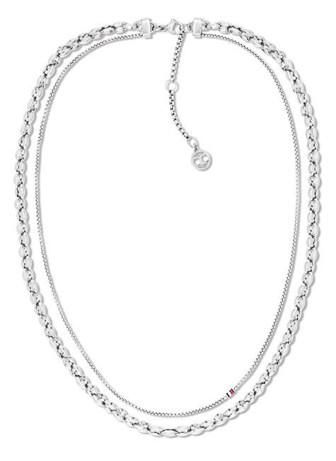 Tommy Hilfiger Dvojitý oceľový náhrdelník pre ženy 2781080