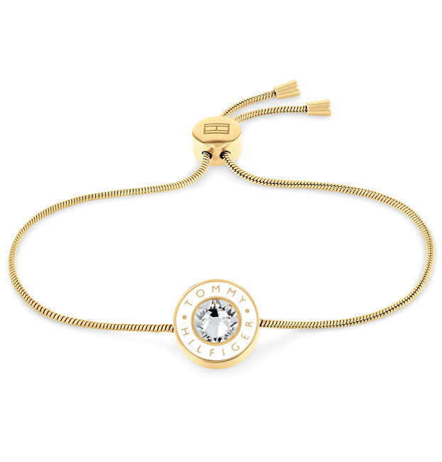 Tommy Hilfiger Elegantný pozlátený náramok s kryštálom Layered 2780806 biela, číra, zlatá