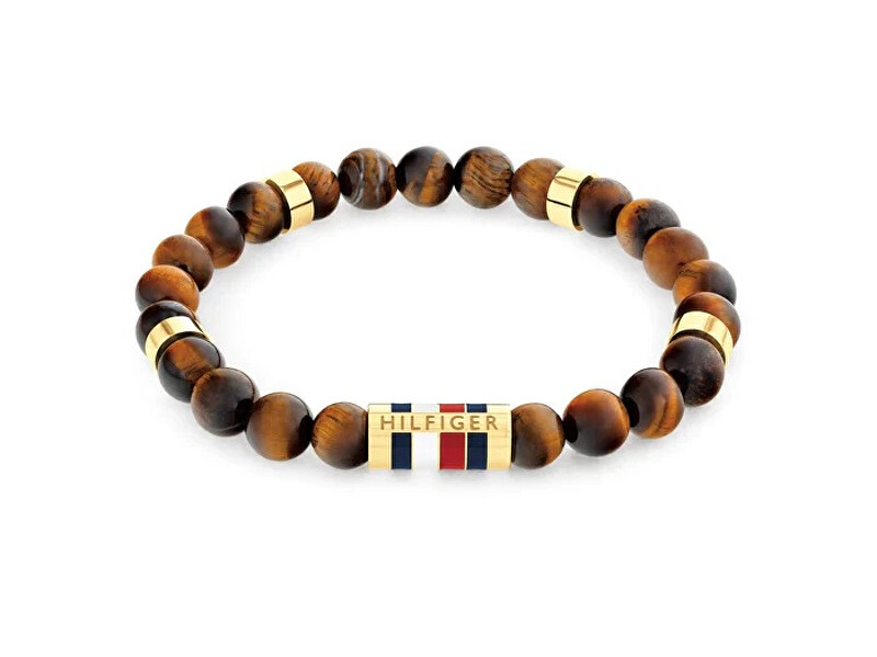 Tommy Hilfiger Korálkový náramek z tygřího oka Beads 2790714