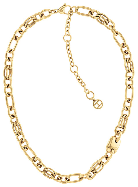 Tommy Hilfiger Masivní náhrdelník z pozlacené oceli Contrast Link Chain 2780784