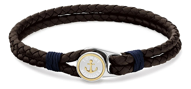 Tommy Hilfiger Kožený náramek v hnědé barvě 2790692