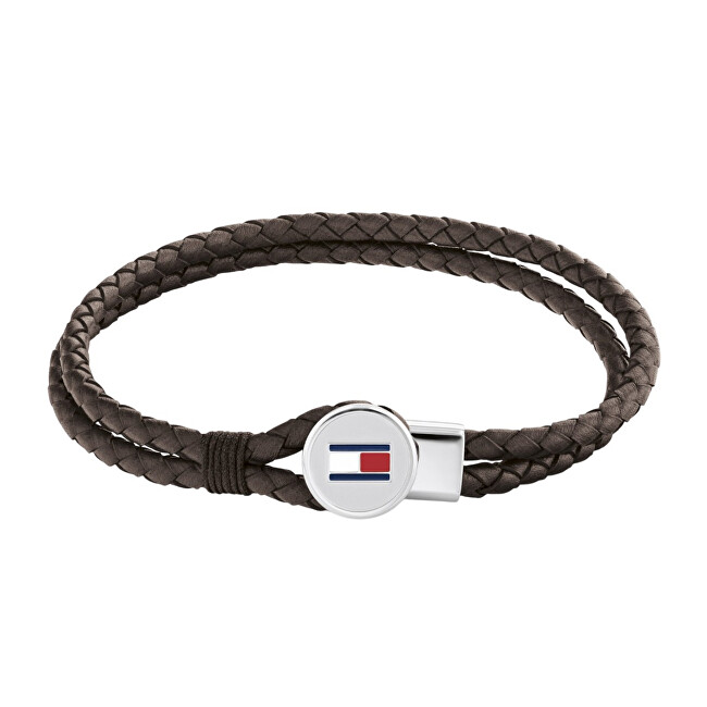 Tommy Hilfiger Moderní kožený náramek v hnědé barvě 2790655
