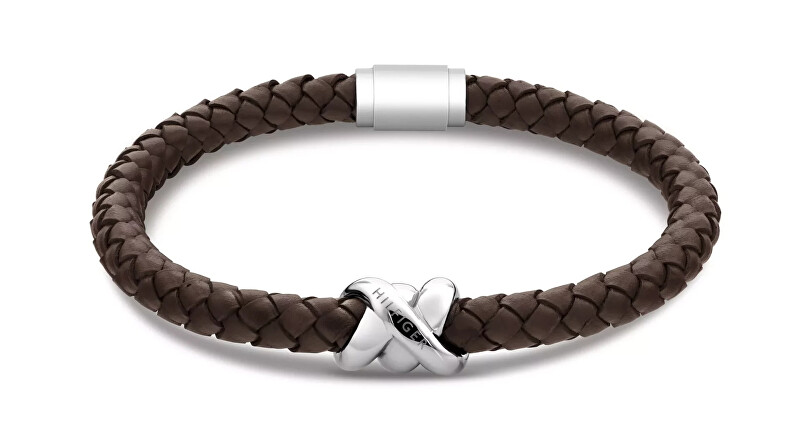 Tommy Hilfiger Moderný náramok z hnedej kože Nautical Knot For Him 2790735
