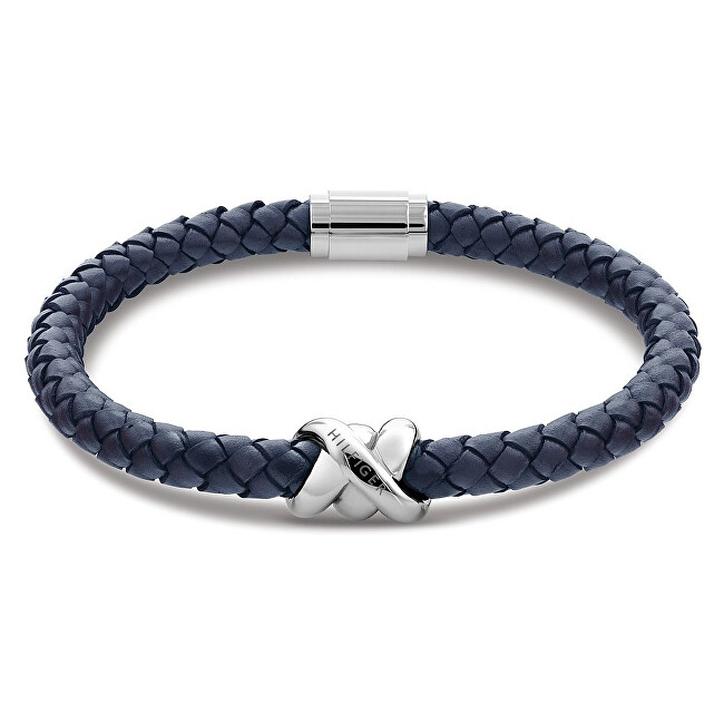 Tommy Hilfiger Moderný náramok z modrej kože Nautical Knot For Him 2790736