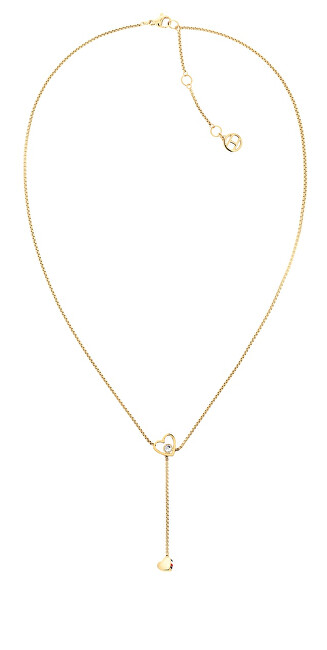 Tommy Hilfiger Moderní pozlacený náhrdelník se srdíčky Hanging Heart 2780672