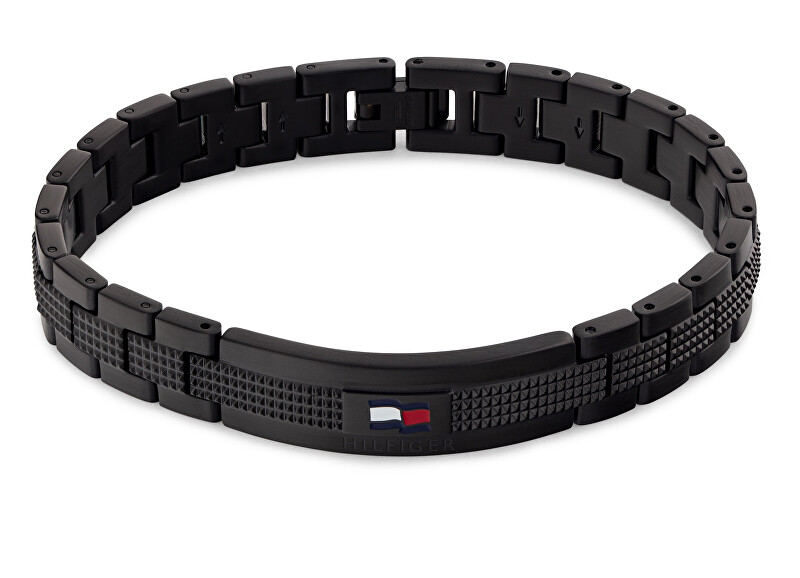 Tommy Hilfiger Nadčasový černý náramek pro muže Homme 2790420