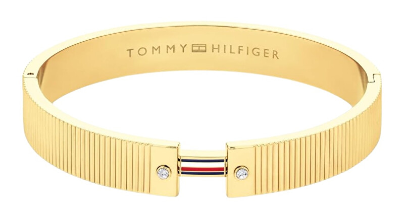Tommy Hilfiger Okouzlující pevný náramek s krystaly Stripes 2781046