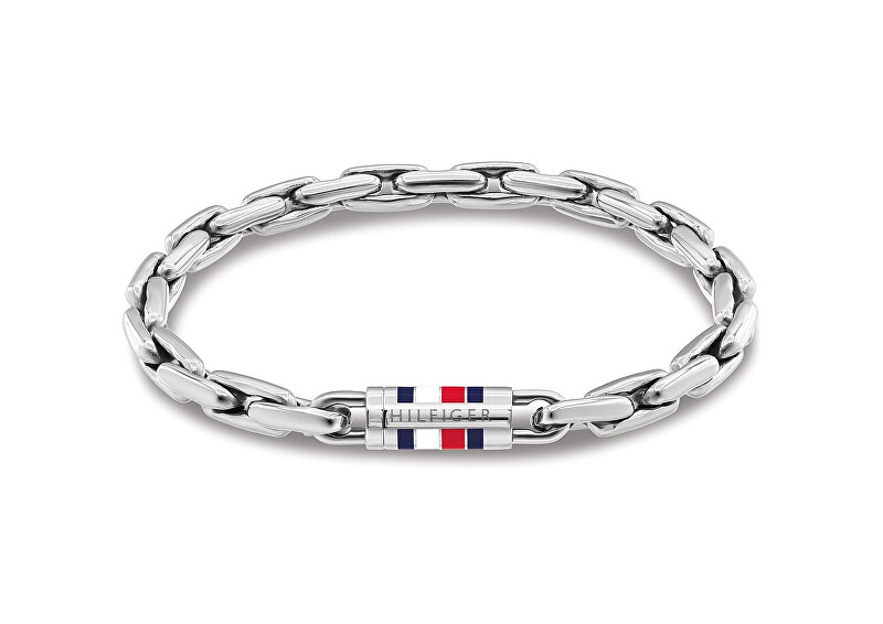 Tommy Hilfiger Pánsky oceľový náramok Men`s Chain 2790749 strieborná , tricolor