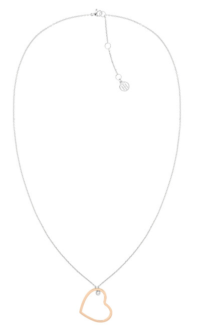 Tommy Hilfiger Slušivý bicolor náhrdelník se srdíčkem Minimal Hearts 2780759