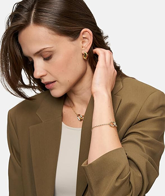 Tamaris Elegantní pozlacený náhrdelník Organic Shapes TJ-0616-N-45