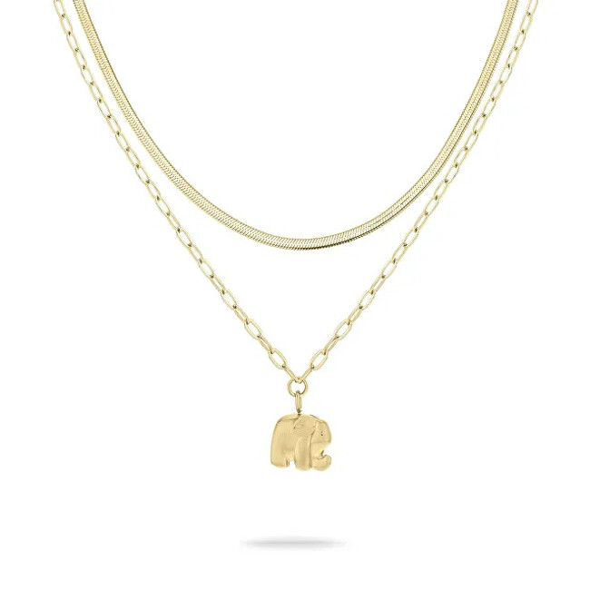 Tamaris Elegantní set pozlacených náhrdelníků Slon Little Elephant TJ-0597-N-47