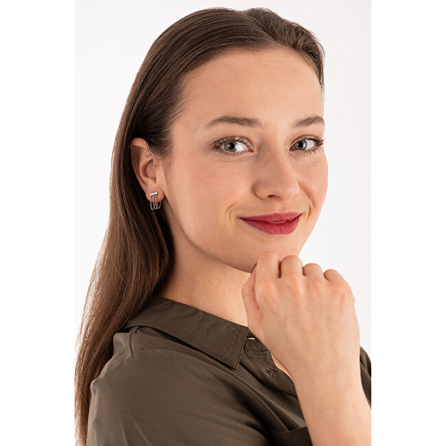 Troli Originální ocelové náušnice s řetízky