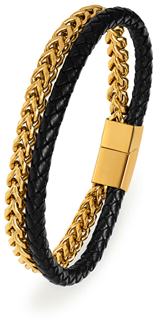 Troli Luxusní dvojitý bicolor náramek Leather