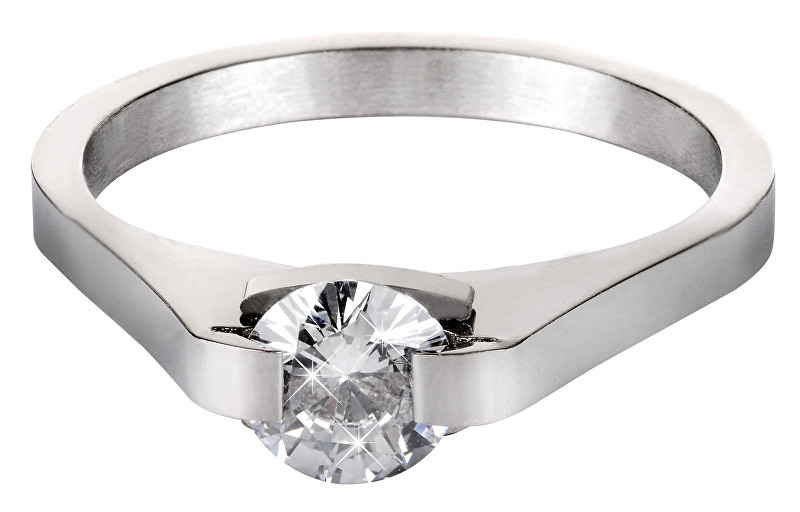 Troli Ocelový prsten s krystalem KRS-088 59 mm