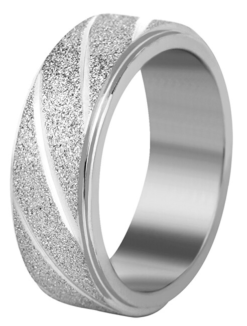 Troli Ocelový snubní prsten stříbrný/třpytivý 67 mm