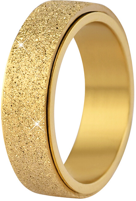 Troli Ocelový snubní prsten zlatý/třpytivý 64 mm
