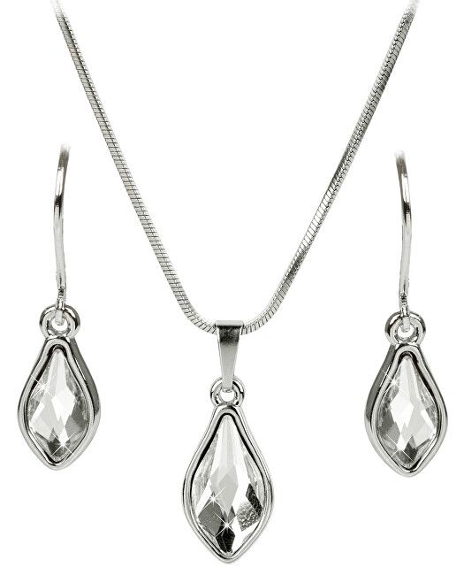 Levien Nadčasová sada náušnic a náhrdelníku Flame Crystal