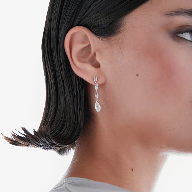 Victoria Cruz Elegantní visací náušnice s čirými krystaly Purpose A4655-07HT
