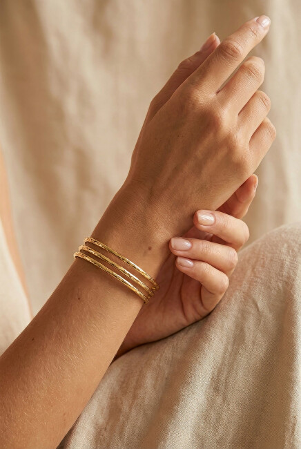 Victoria Walls Trojitý pevný náramek Elunéa Gold VWB260665G
