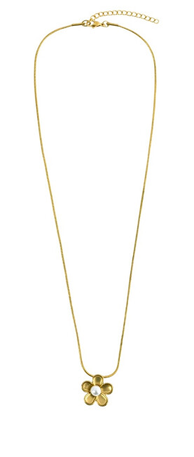 Victoria Walls Pozlacený ocelový náhrdelník Květina Étoilée Gold VWN260635G