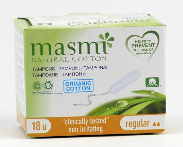 Tampóny z organické bavlny MASMI, Super Plus 15 ks