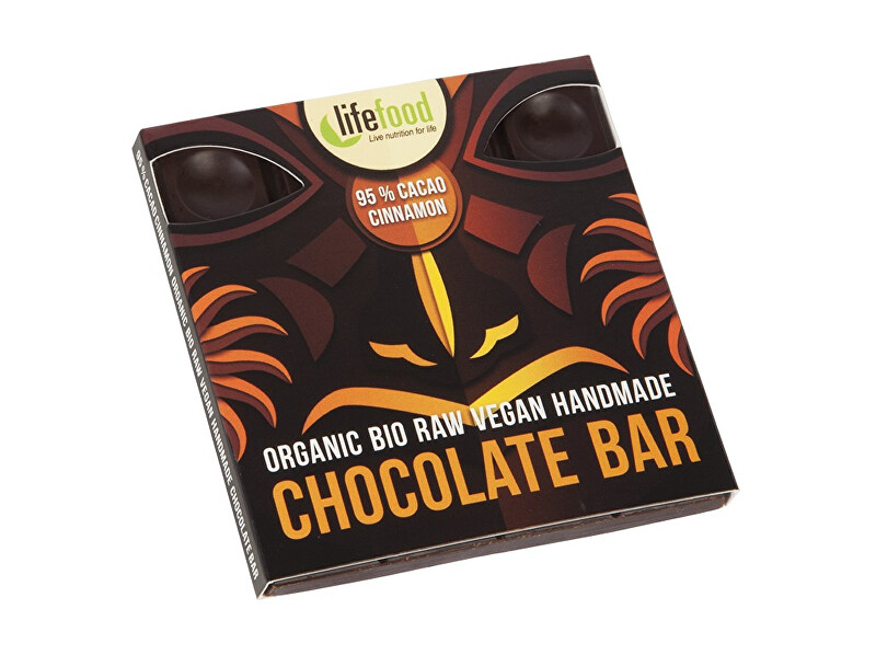 Lifefood Bio čokoláda z nepraženého kakaa 95% kakao se skořicí raw 35g