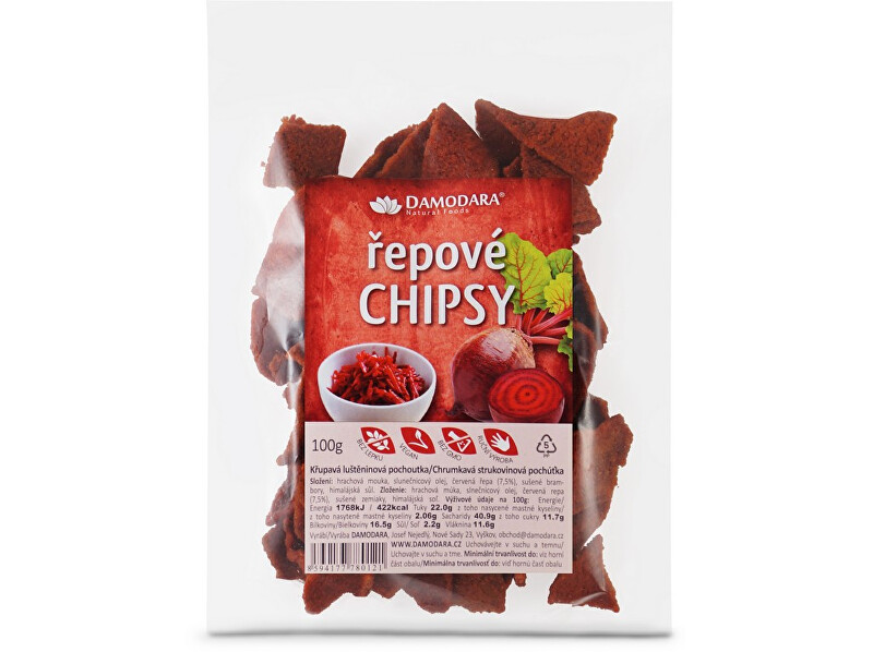 Damodara Řepové chipsy 100 g
