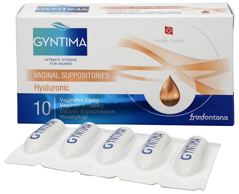 Gyntima vaginální čípky Hyaluronic 10 ks