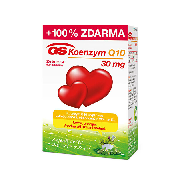 GS Koenzym Q10 30 mg 30 kapslí + 30 kapslí