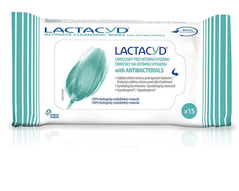Lactacyd ubrousky s antibakteriální přísadou 15 ks