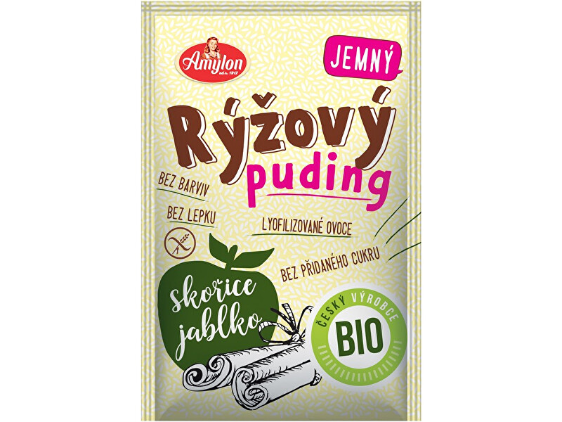 Bio Puding rýžový s jablkem a skořicí Amylon 40 g