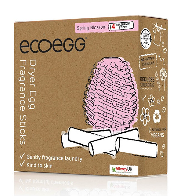 Ecoegg Náplň do vajíčka do sušičky prádla s vůní jarních květů 4 ks