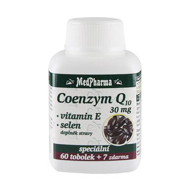 Coenzym Q10 30 mg + vitamín E + selen 60 tob. + 7 tob. ZDARMA