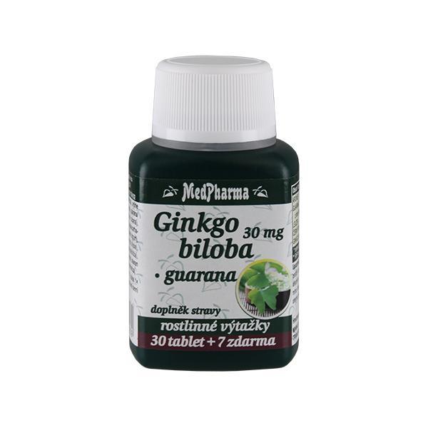 Ginkgo biloba 30 mg + guarana 30 tbl. + 7 tbl. ZDARMA