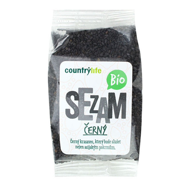 Country Life Sezam černý neloupaný BIO 100 g